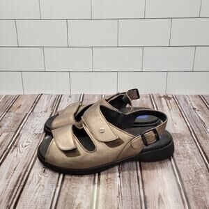 Wolky Women’s Brown Nimes Slingback Strappy Leather Sandals Size 41 Comfortable